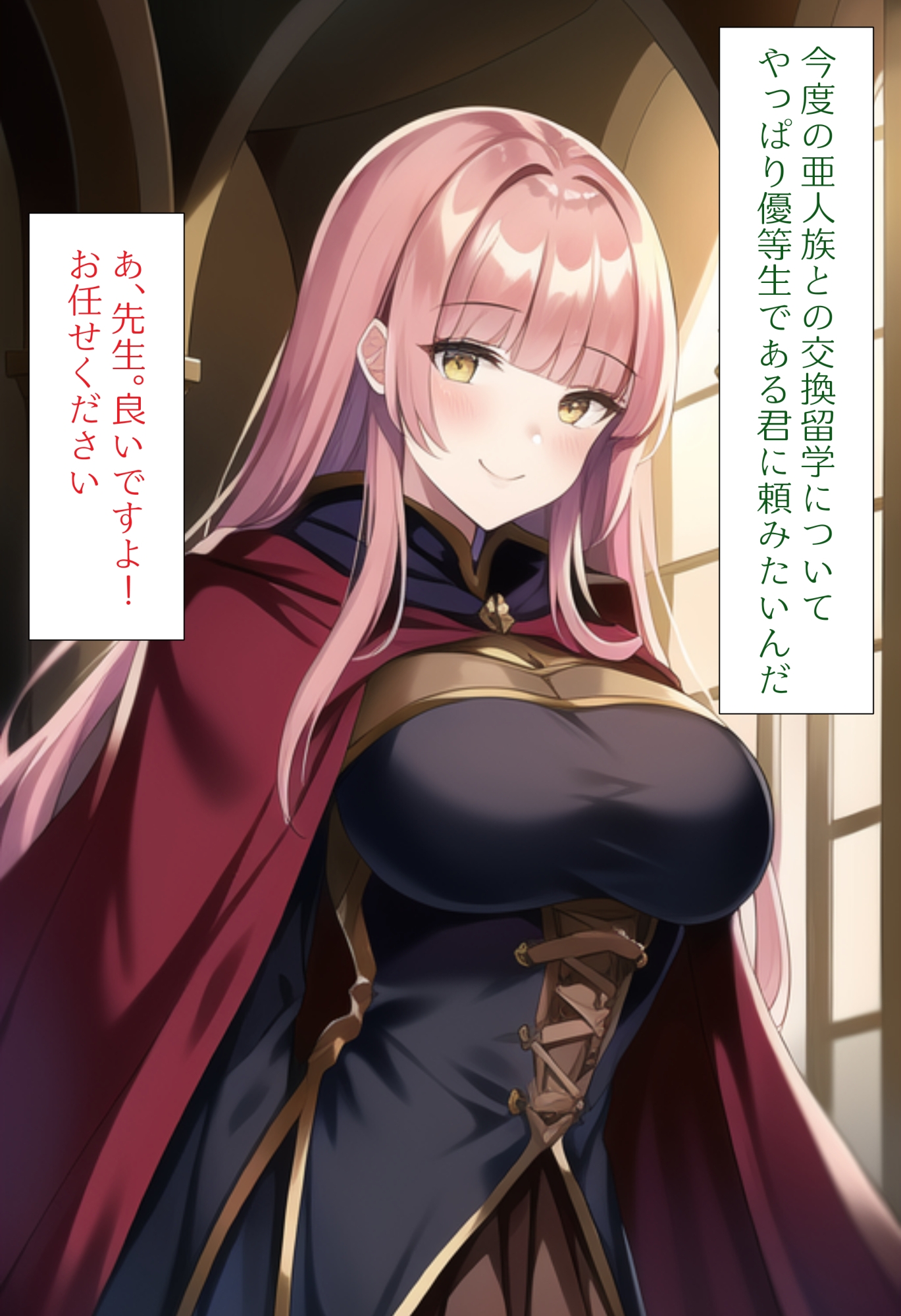 [AI生成イラストCG集]全裸で体験留学することに なった魔法学校生CG集