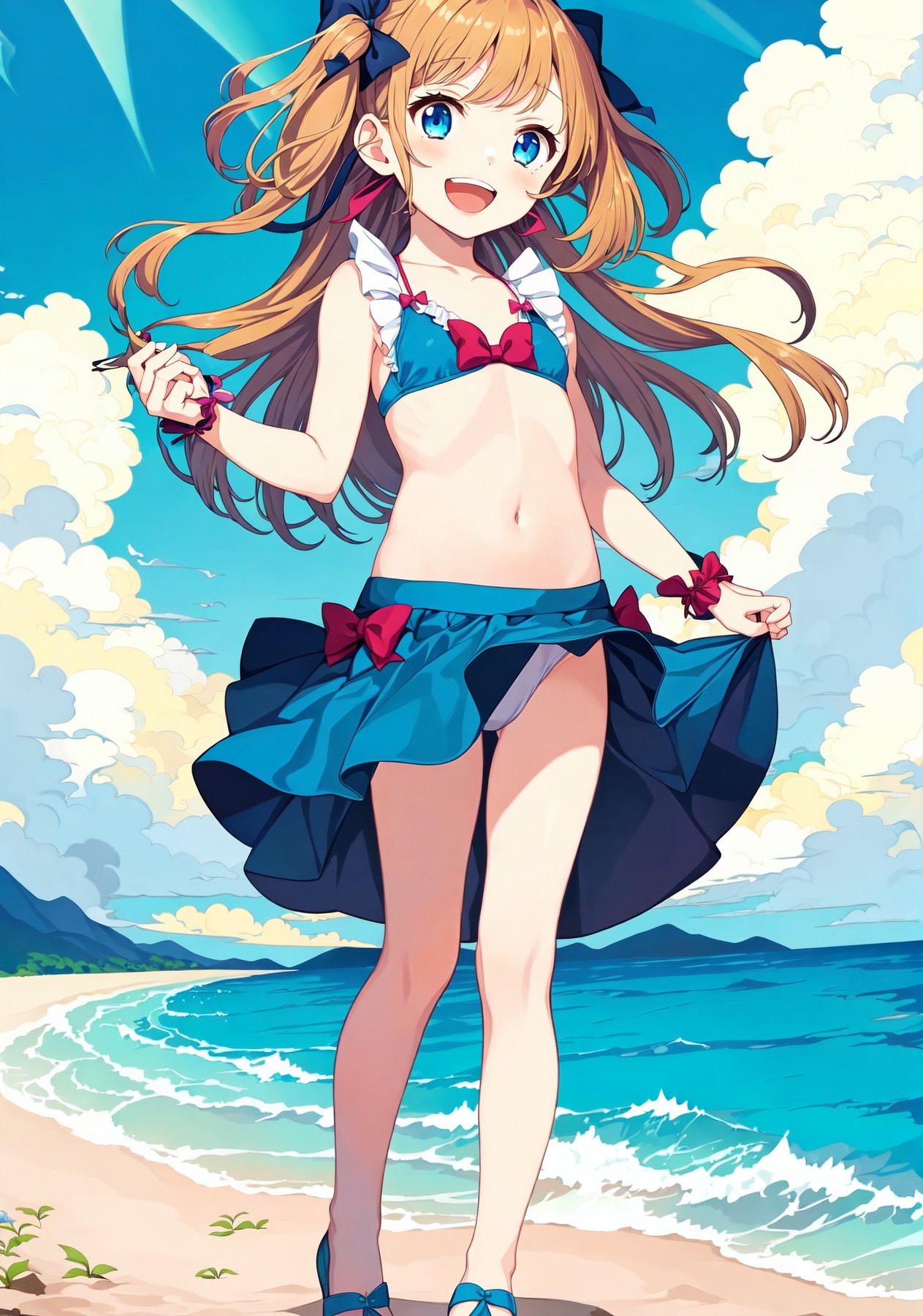 魔法少女の水着回で見抜きぶっかけ