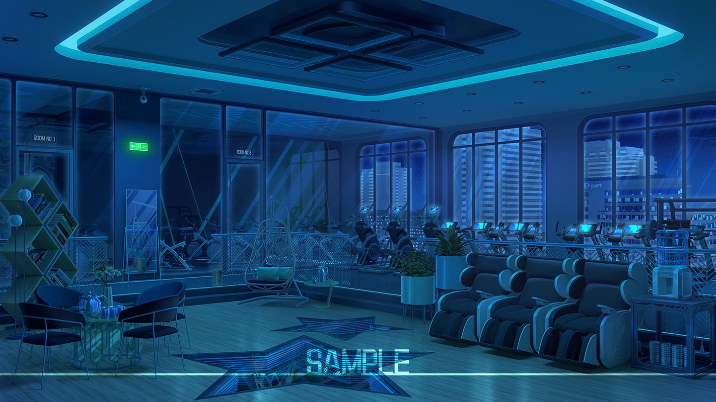 背景素材:明るいジム