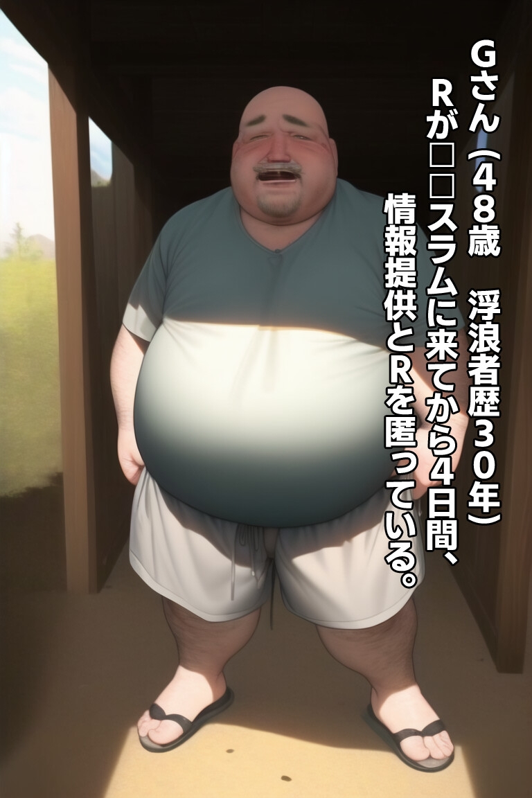 廃墟に汚される少女