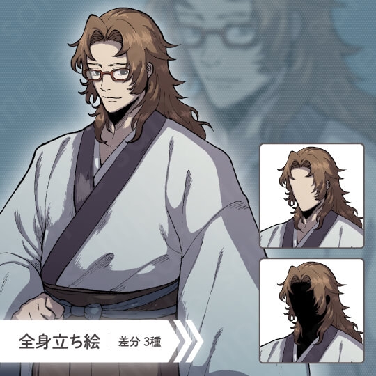 【ミステリー系立ち絵素材】ダウナー系・お金持ち風・着物・男女【6人セット】