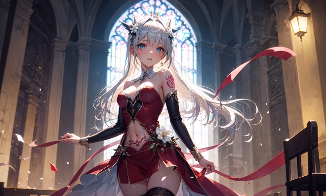 教会の乙女、教堂少女[4K_wallpaper]