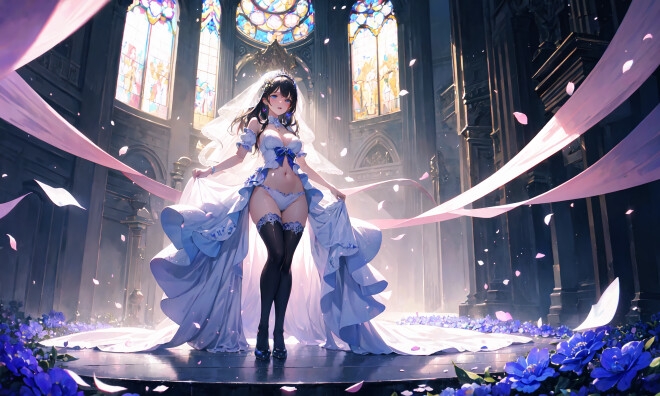 教会の乙女、教堂少女[4K_wallpaper]