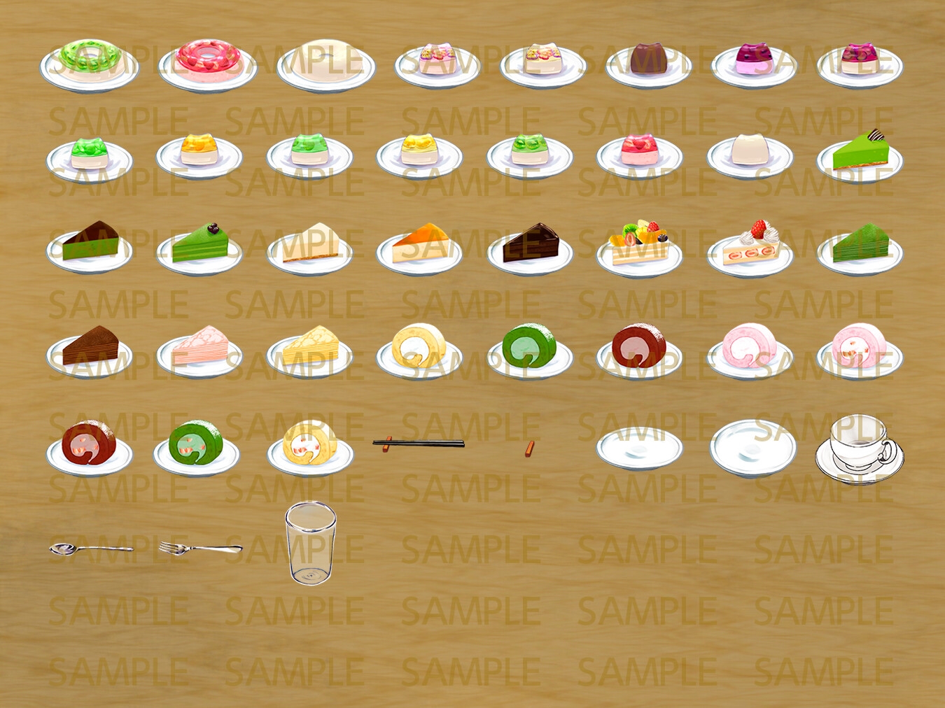 アイコン素材セット カフェメニューver.2