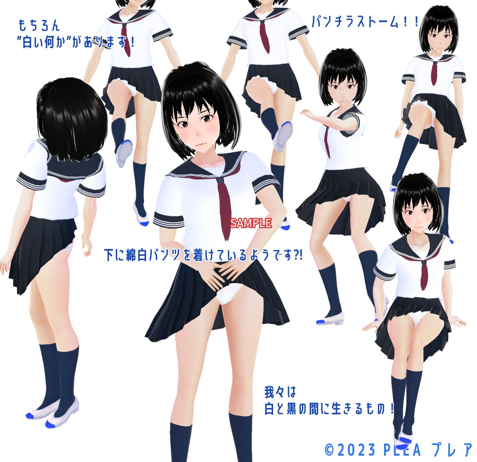 デジタル写真集 スクール・シャルム 日菜子 セーラー服(黒) ボブ編 / Photobook SchoolCharm Hinako sailer suit (black) with bob hair edition