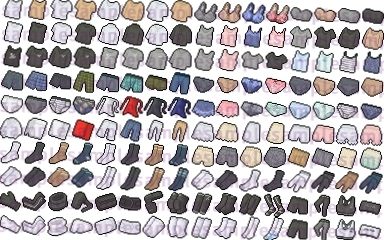 【ドット絵】インナー・サポーター素材(16×16)と(24×24)と(32×32)