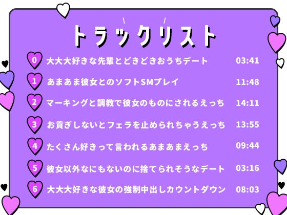 【期間限定220円】独占射精管理—嫉妬深いヤンデレ彼女に徹底的に愛されながらあまあまな言葉責めで身も心も依存してしまう音声