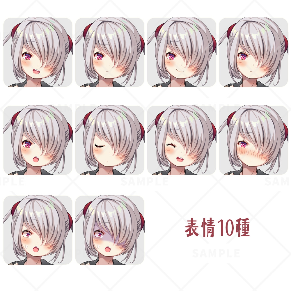 立ち絵素材_75(セーラー女子)3体セット_黒