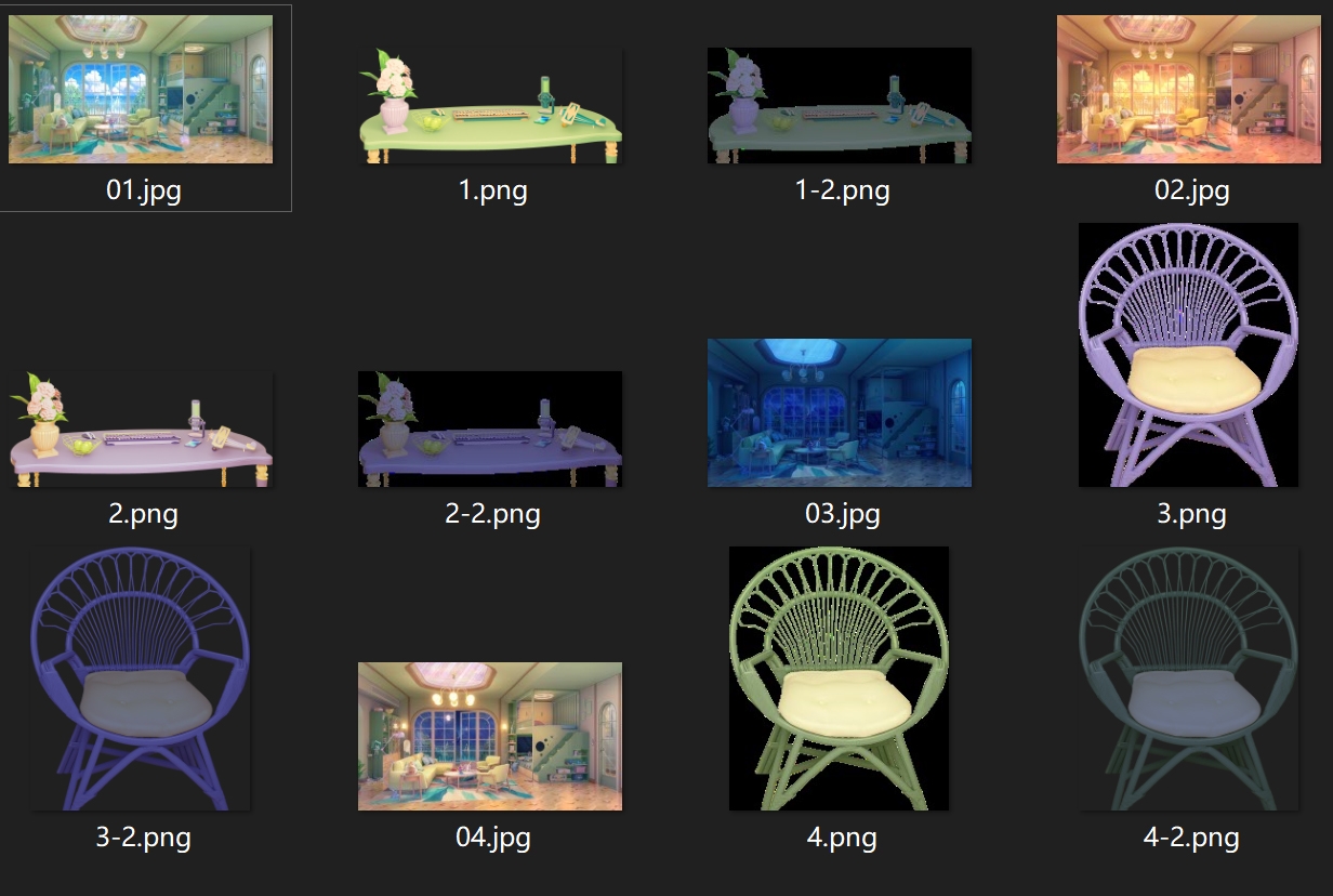 背景素材:新緑のオーシャンビュールーム