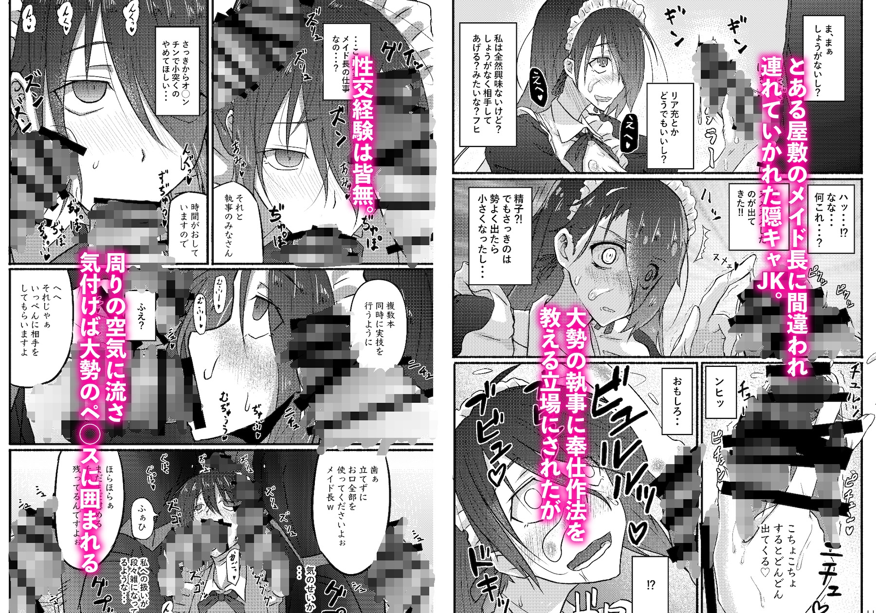 普通の隠キャのJKだったけど、メイドにされて、廻され孕まされ出産させられてビッチになれました!