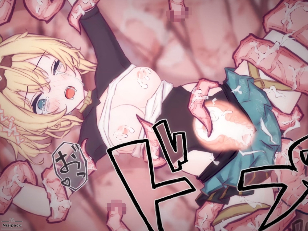 【2Dアニメ】触手凌辱、子宮に大量の精液を流し込む、妊娠確定の種付け