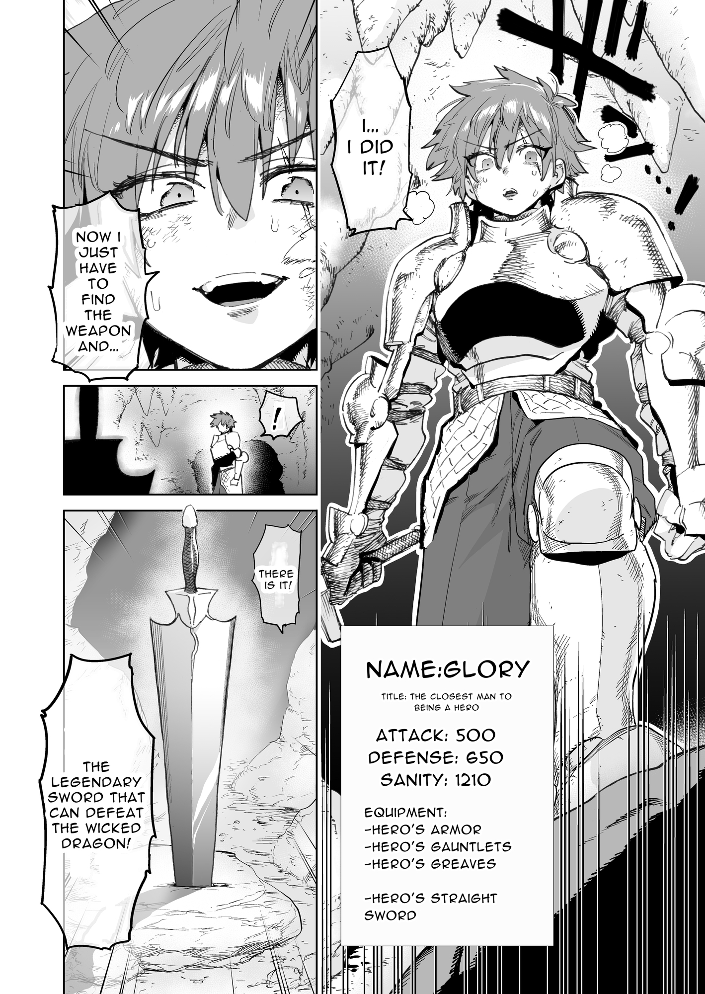 【英語版】冒険者はメスイキするほど強くなるがバカになる剣を手にいれた!