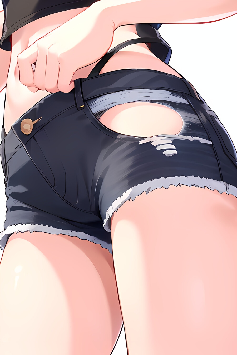 ポニテ・ホットパンツのお姉さん