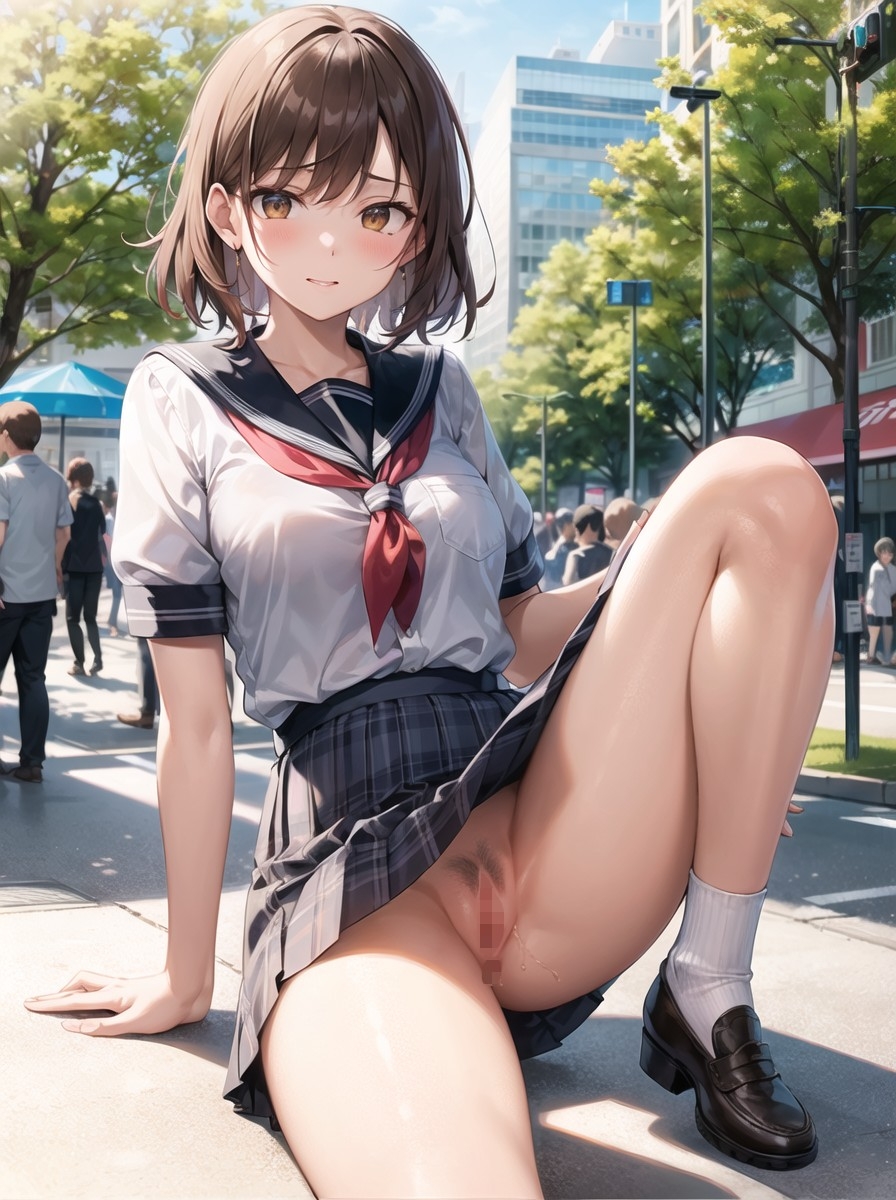 ミオちゃんに野外露出してもらいました。