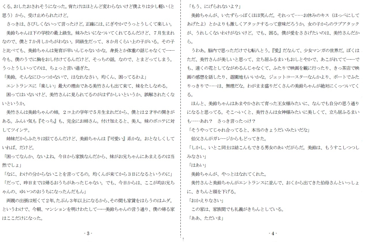 女神様と王女様といとこの(下)僕