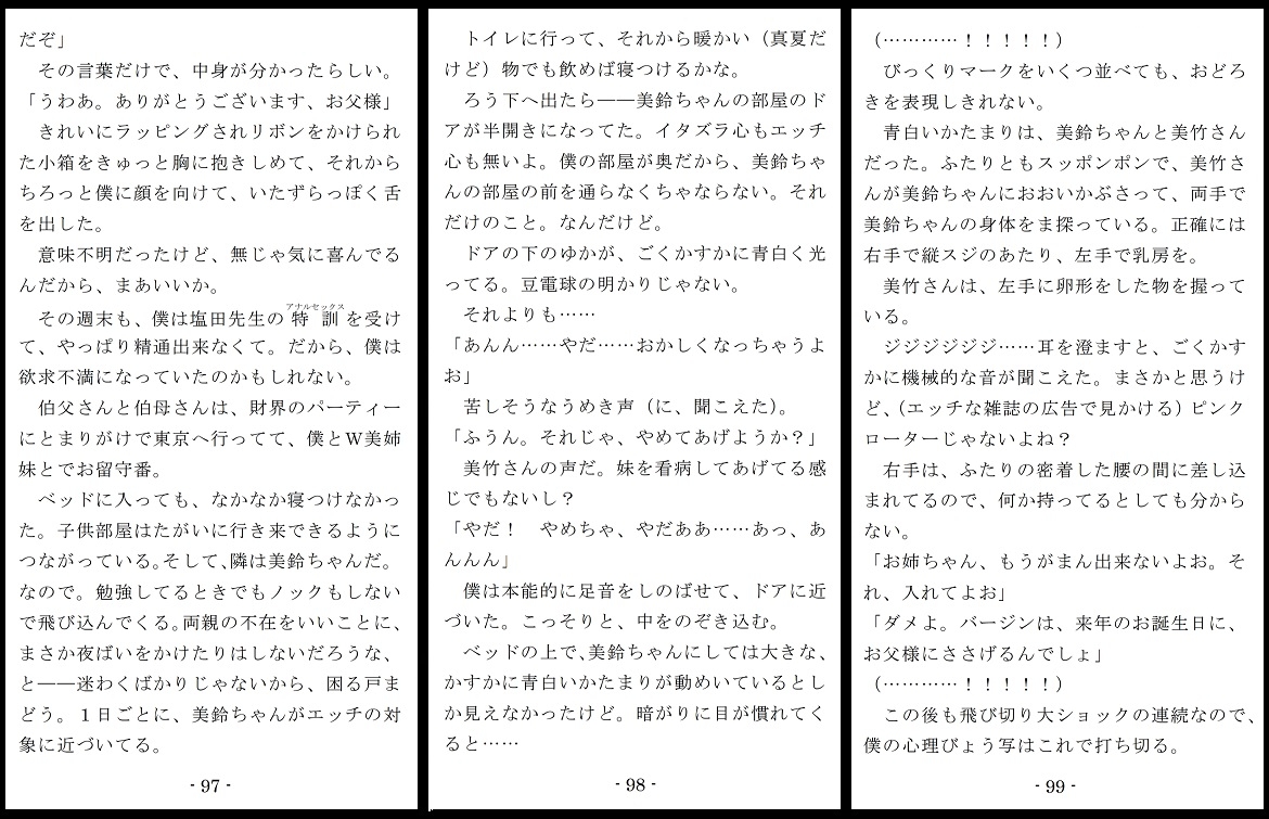 女神様と王女様といとこの(下)僕