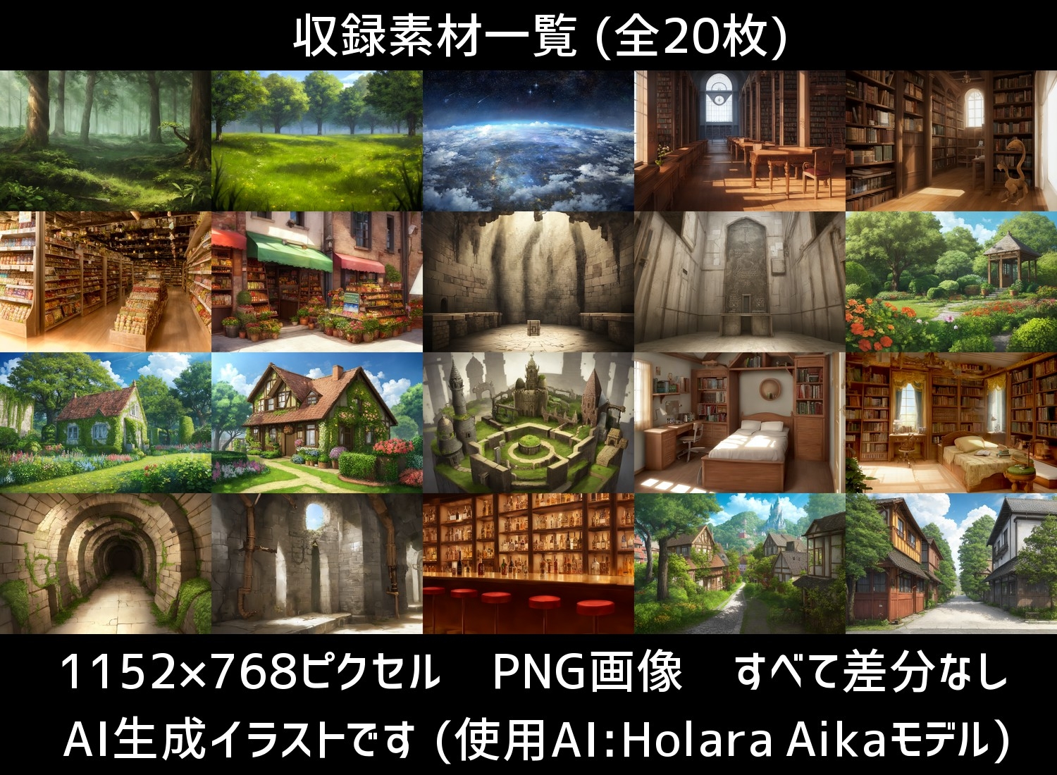 AIファンタジー背景イラスト素材集