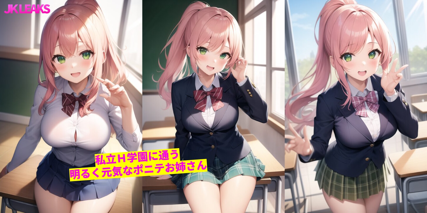 JK LEAKS - 桃色ポニテお姉さん編 -