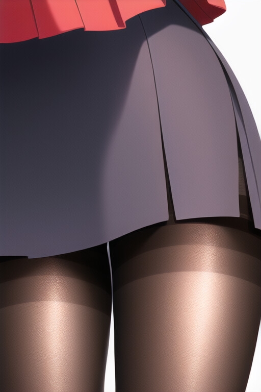 ミニスカ黒ストふとももCG集