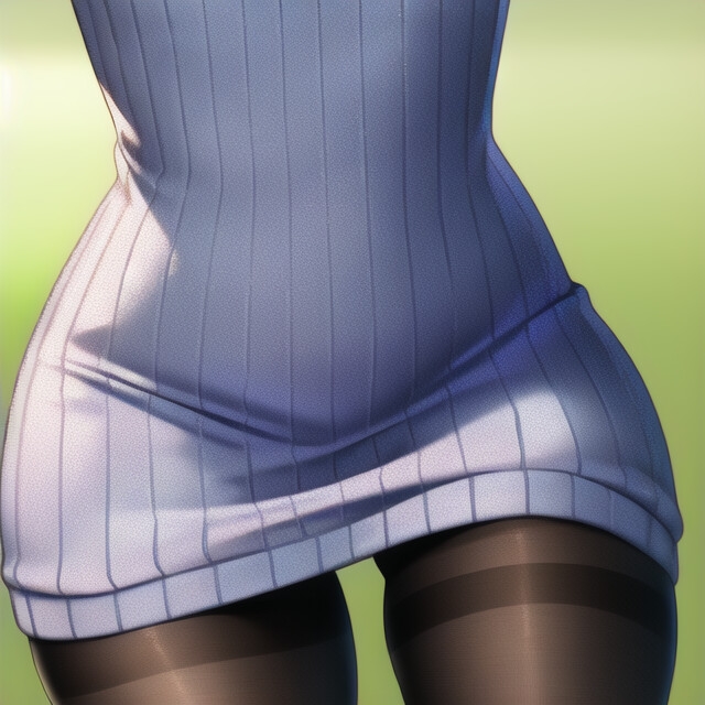 ミニスカ黒ストふとももCG集