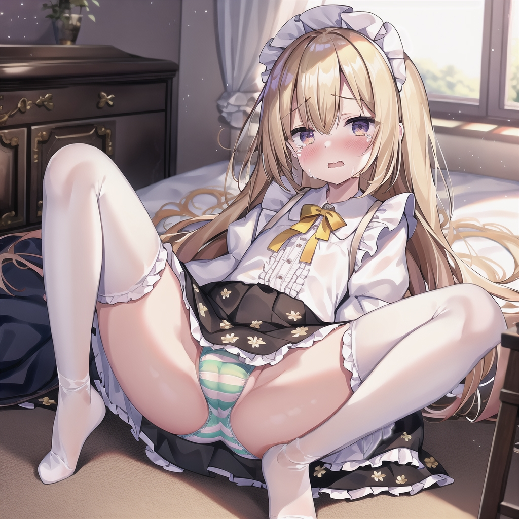 メイドちゃんが泣いてもパンツ見るのをやめない!
