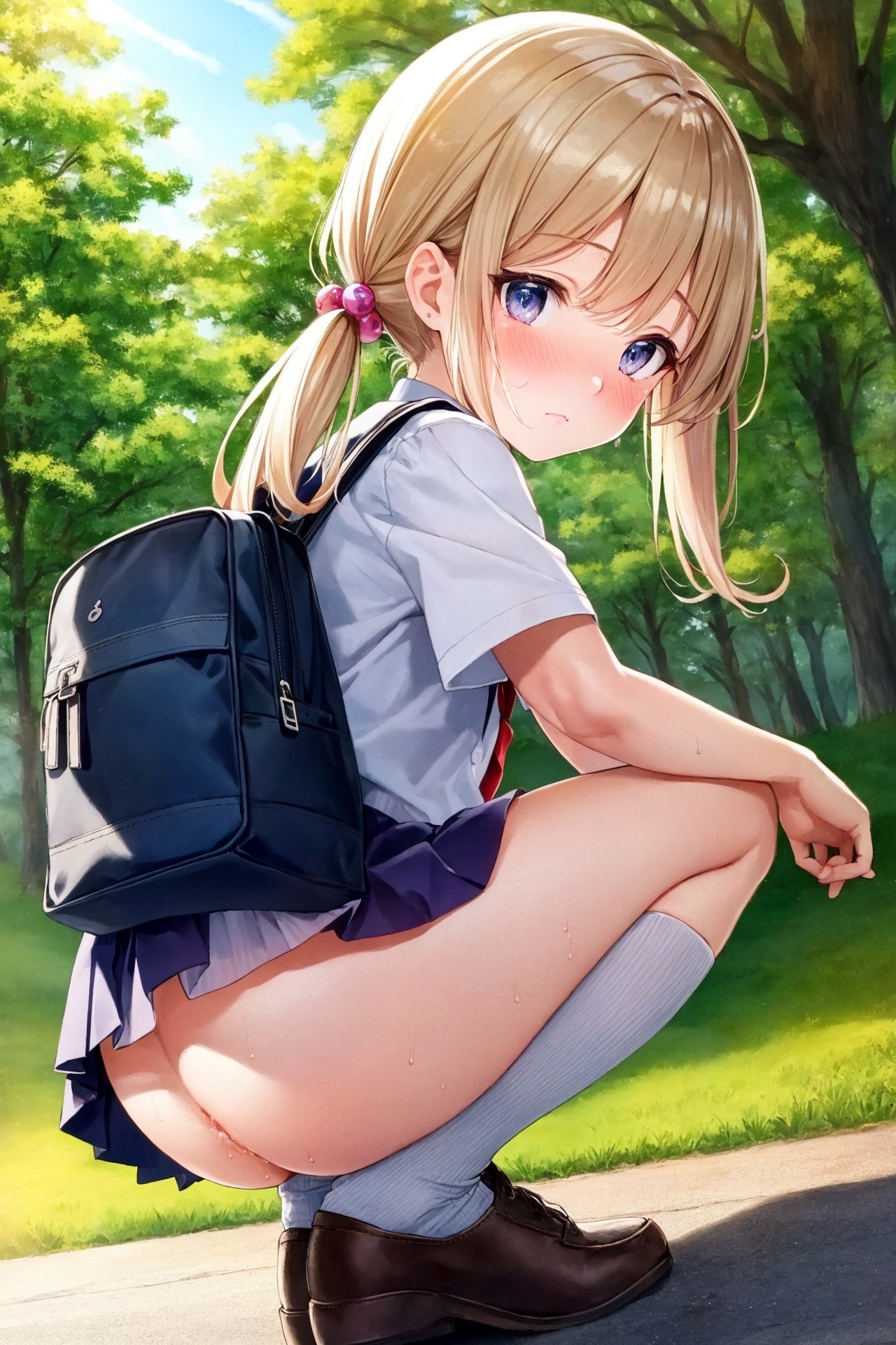 制服ロリ野外放尿 ～我慢できなかった娘たち～