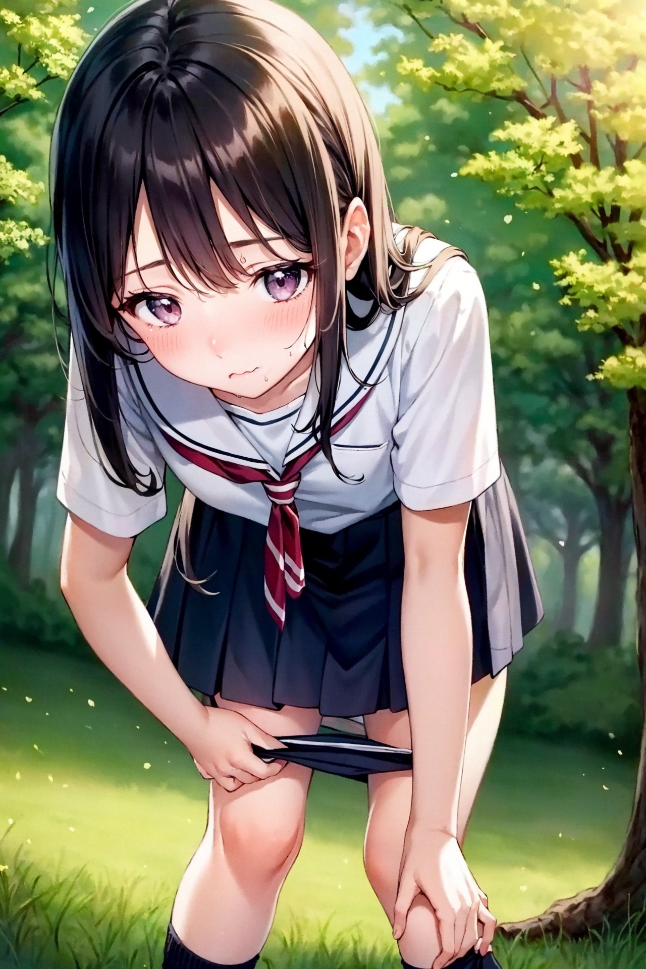 制服ロリ野外放尿 ～我慢できなかった娘たち～