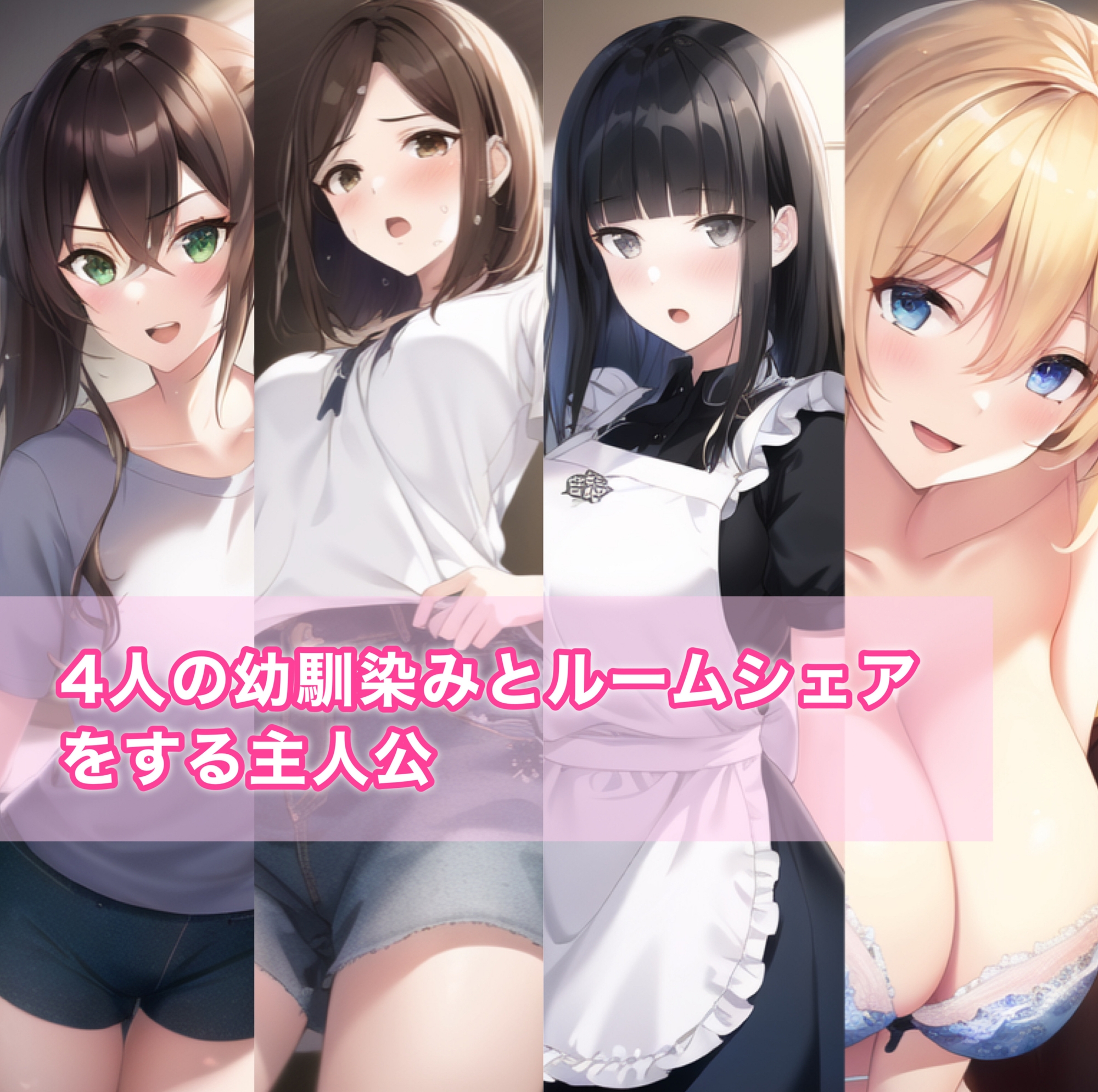 ルームシェア中の幼馴染みの全裸成長記録