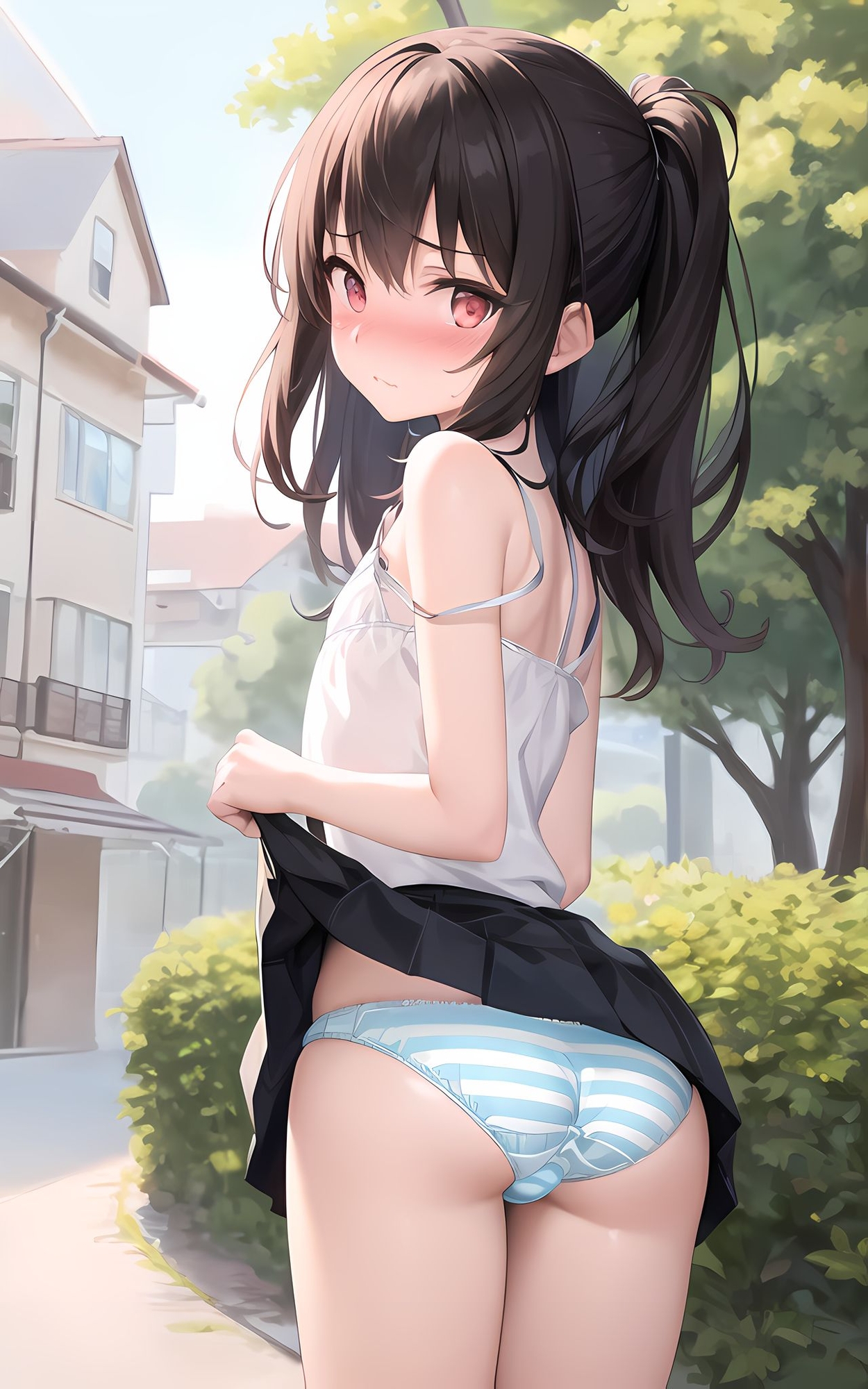 貧乳少女たちがパンティーを見せる [しまぱんVer]