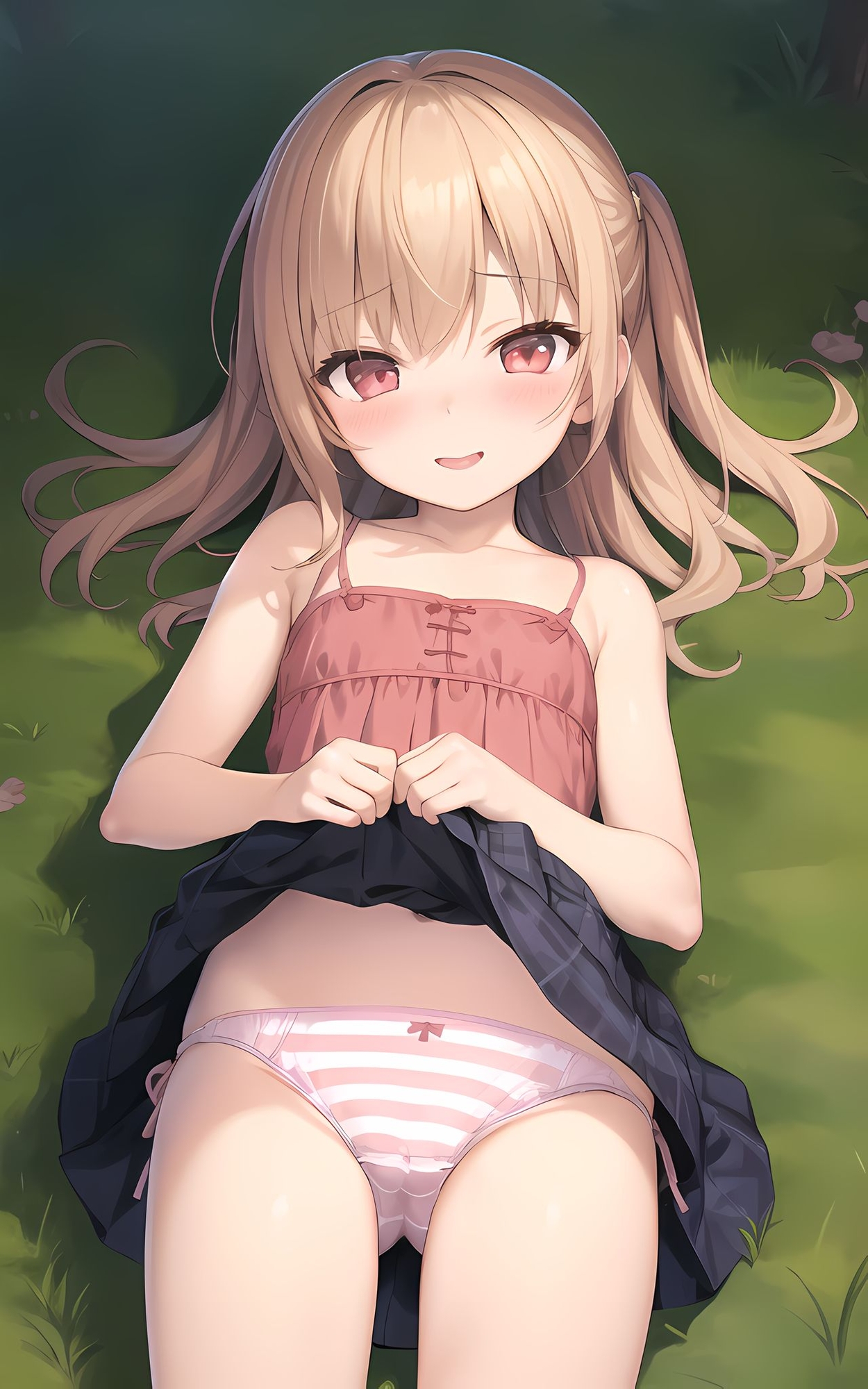 貧乳少女たちがパンティーを見せる [しまぱんVer]