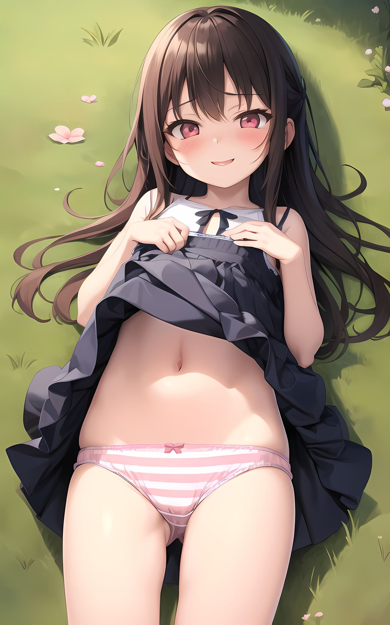 貧乳少女たちがパンティーを見せる [しまぱんVer]