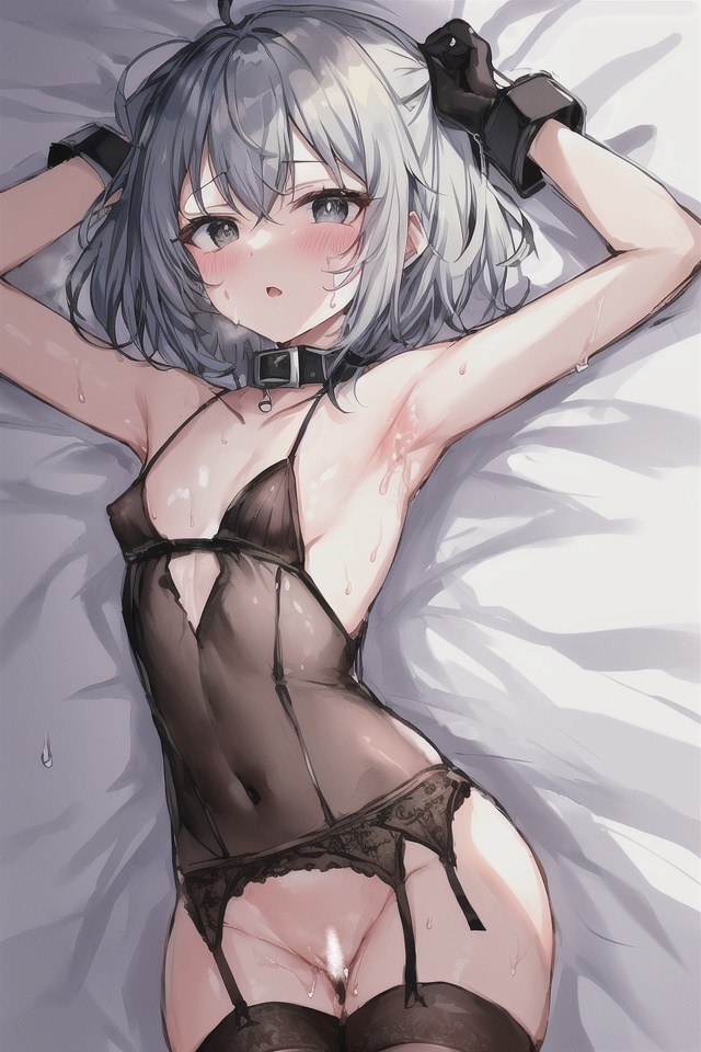 ガーターベルト拘束、ショートカットの女の子集