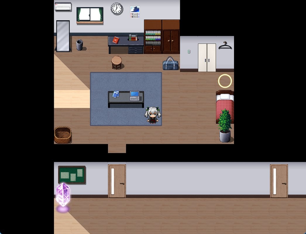 RPGツクールMV・MZ用 マップチップ/タイルセット5 『学生寮/日本の住宅/図書館/現代/室内/屋内/内装/家の中』