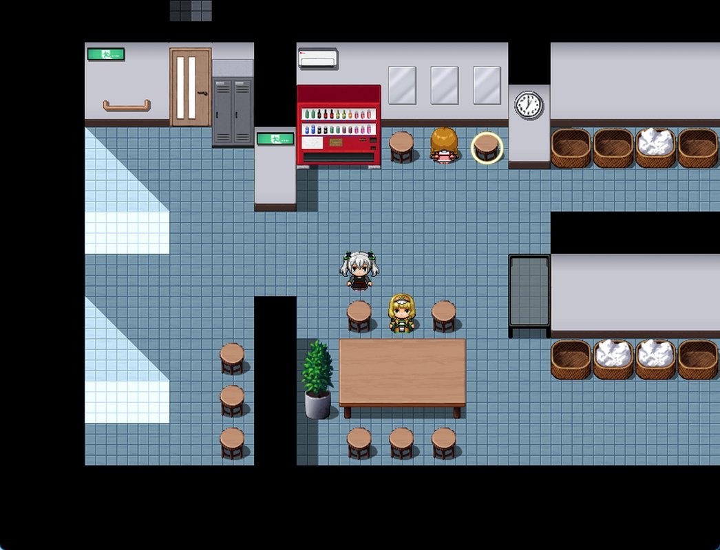 RPGツクールMV・MZ用 マップチップ/タイルセット5 『学生寮/日本の住宅/図書館/現代/室内/屋内/内装/家の中』