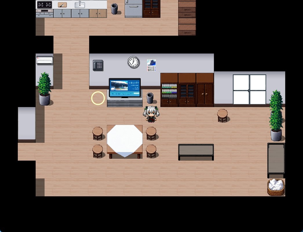 RPGツクールMV・MZ用 マップチップ/タイルセット5 『学生寮/日本の住宅/図書館/現代/室内/屋内/内装/家の中』