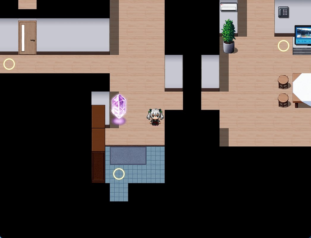 RPGツクールMV・MZ用 マップチップ/タイルセット5 『学生寮/日本の住宅/図書館/現代/室内/屋内/内装/家の中』