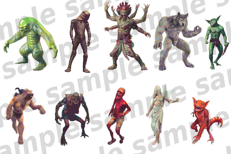 モンスターイラスト素材集「亜人敵キャラクター part1」