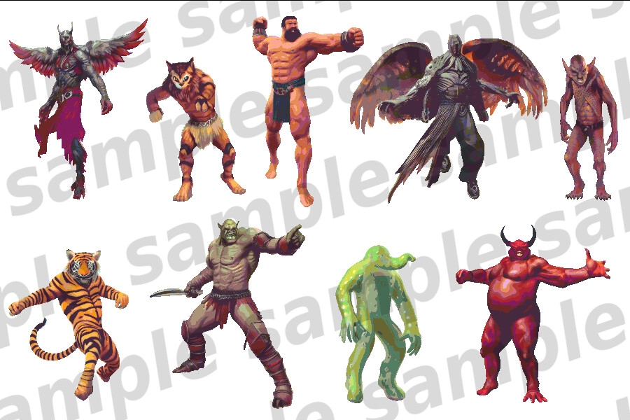 モンスターイラスト素材集「亜人敵キャラクター part1」