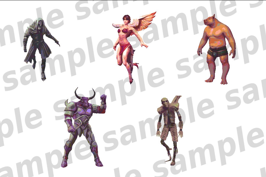 モンスターイラスト素材集「亜人敵キャラクター part1」