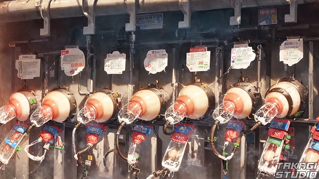 [4K]搾乳工場シリーズ ボテ腹娘たちの様々な搾乳