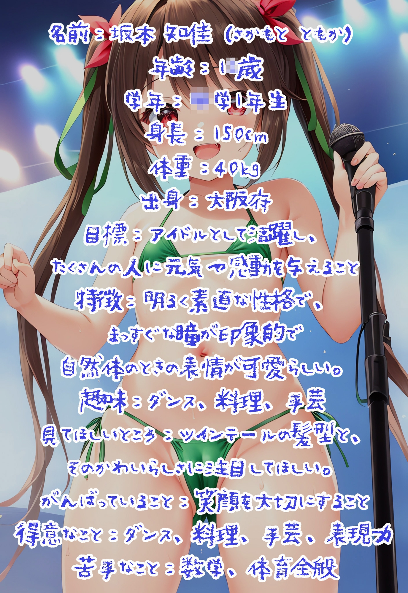 マイクロビキニで歌って踊るロリ系アイドル