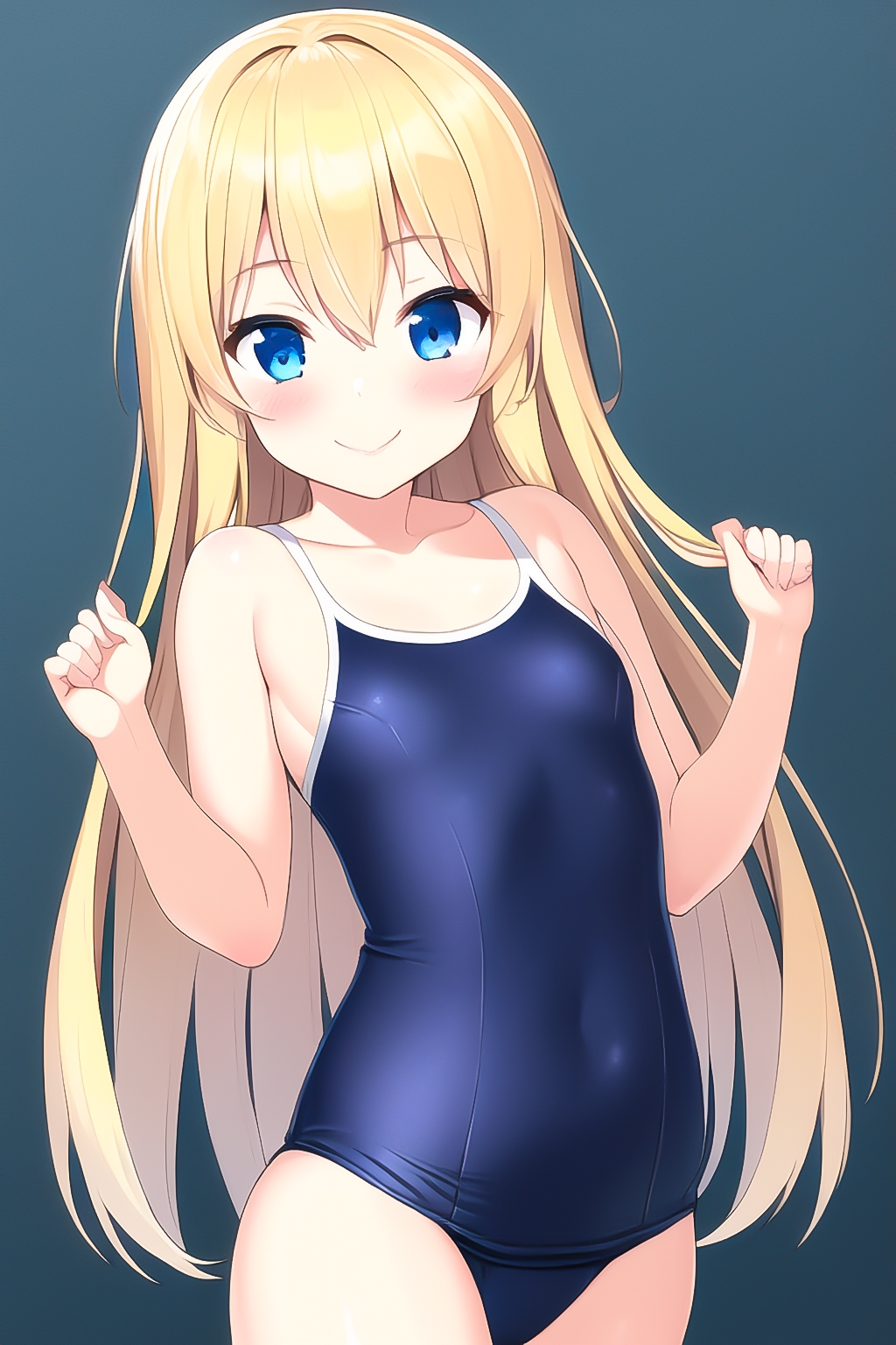 金髪!貧乳微乳!メスガキの水着っ!