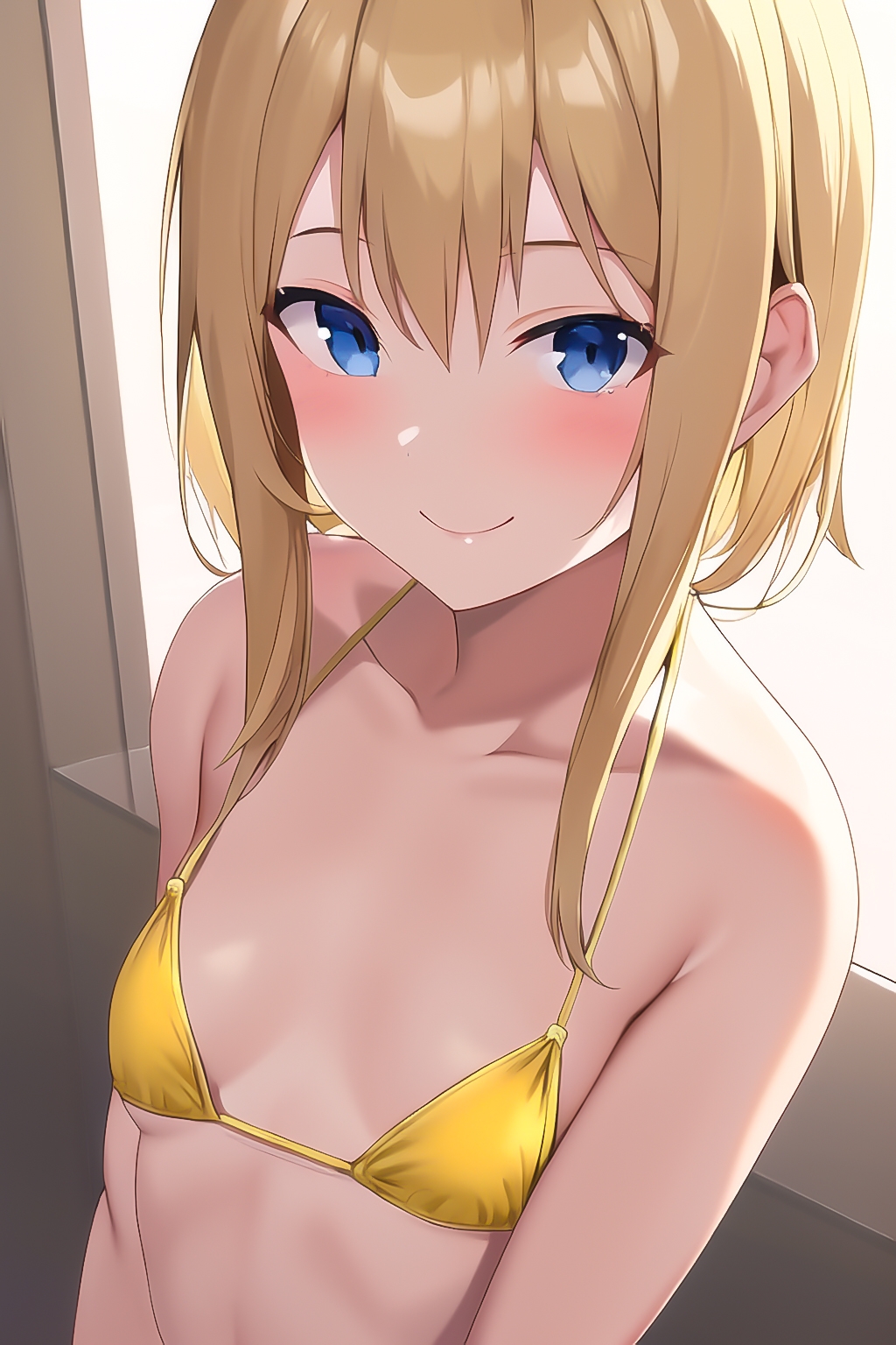 金髪!貧乳微乳!メスガキの水着っ!