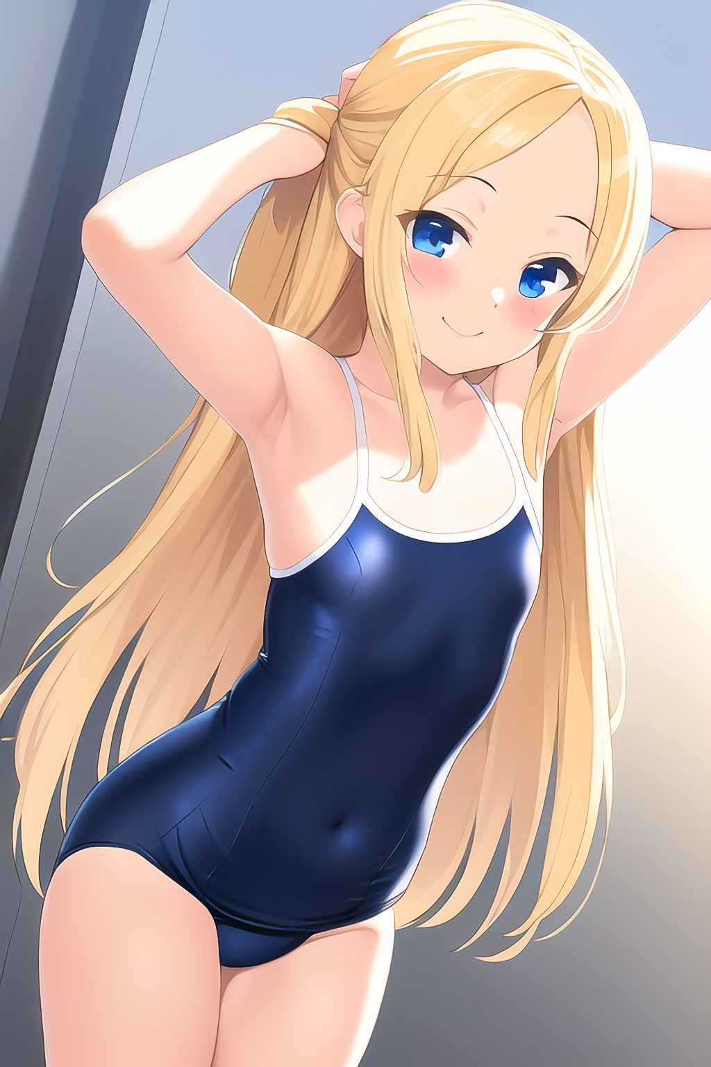 金髪!貧乳微乳!メスガキの水着っ!