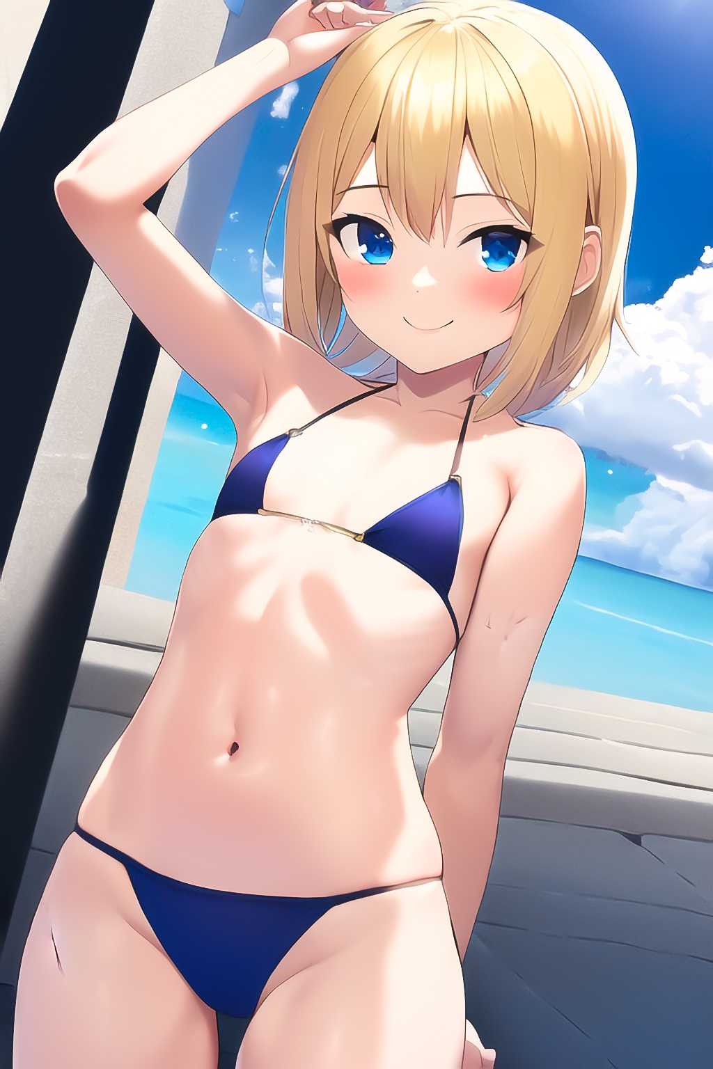 金髪!貧乳微乳!メスガキの水着っ!