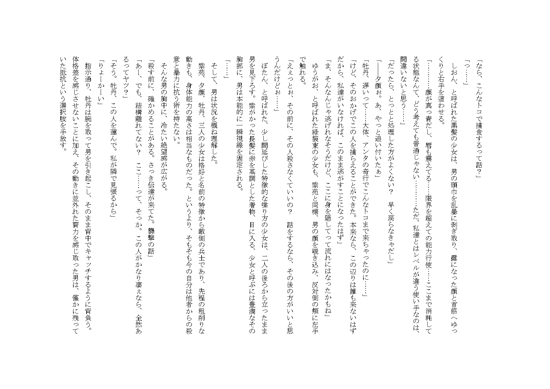 少女達に貪られる話