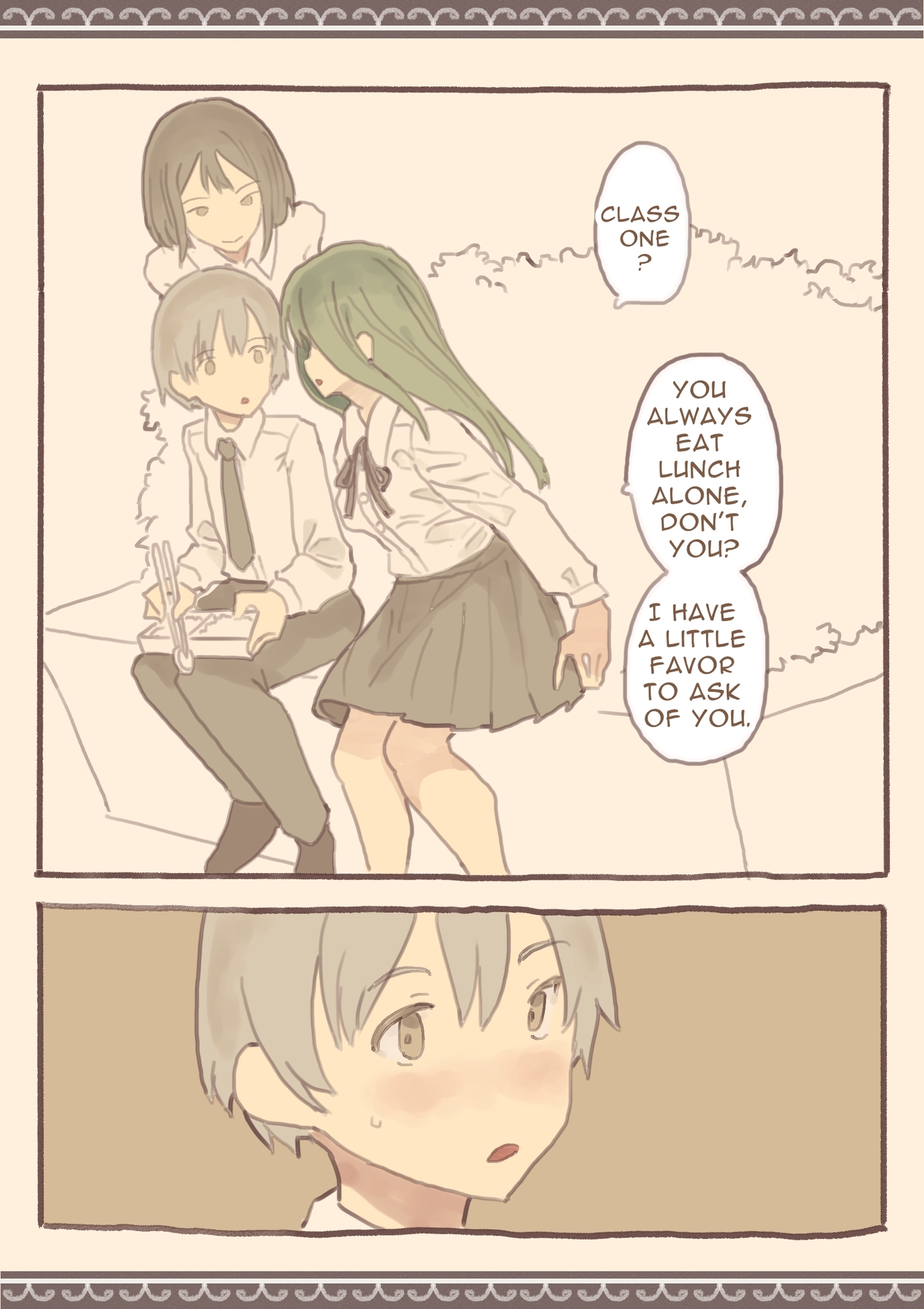 【英語版】女子の指先の上