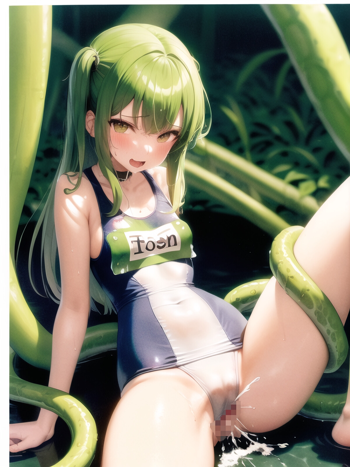 知る人ぞ知る、闇のプールで催淫触手遊びにハマる異世界のちっぱい達(ツインテールハードコア編)