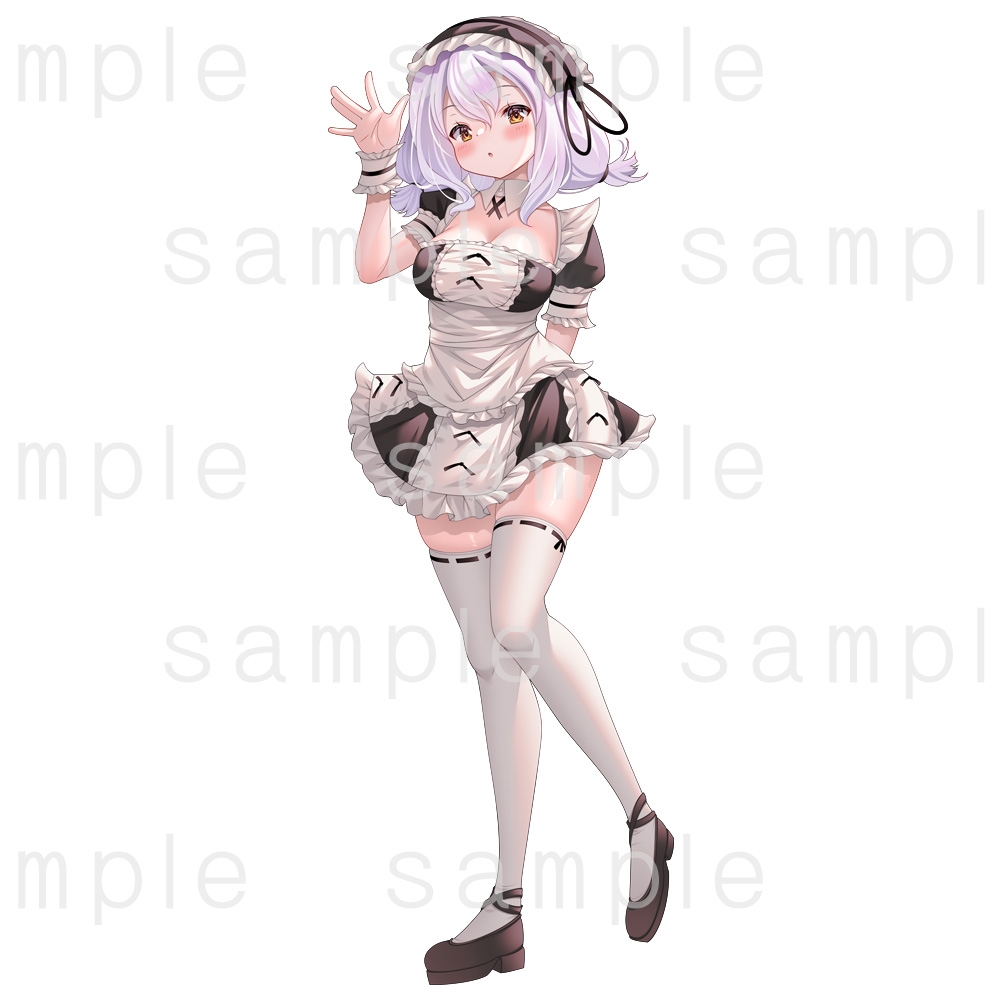 立ち絵素材_76(メイド女子)3色セット