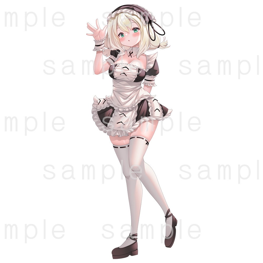 立ち絵素材_76(メイド女子)3色セット